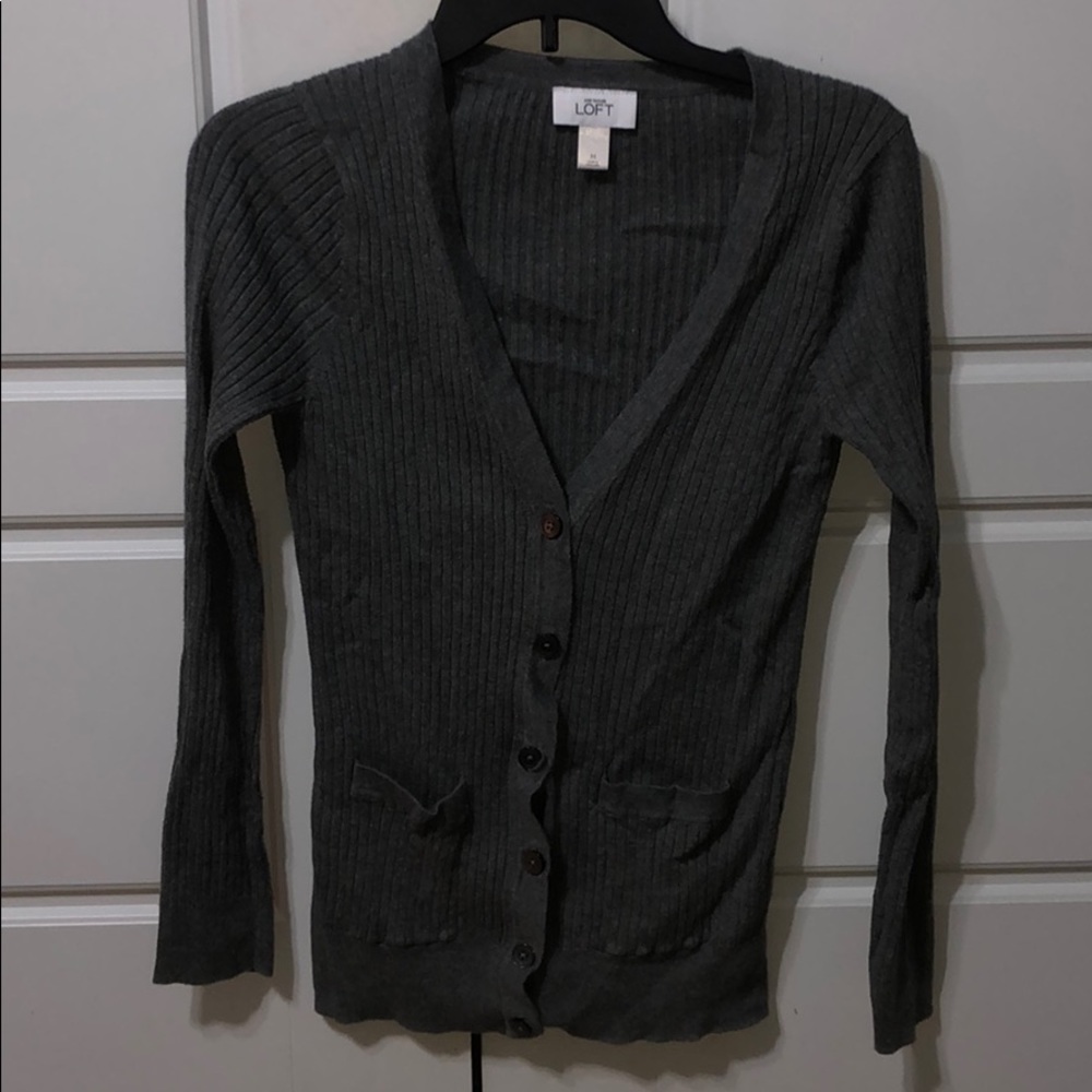 Grey button down cardigan